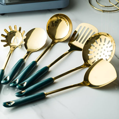 Cooking Utensil set | Gold | 6 pieces