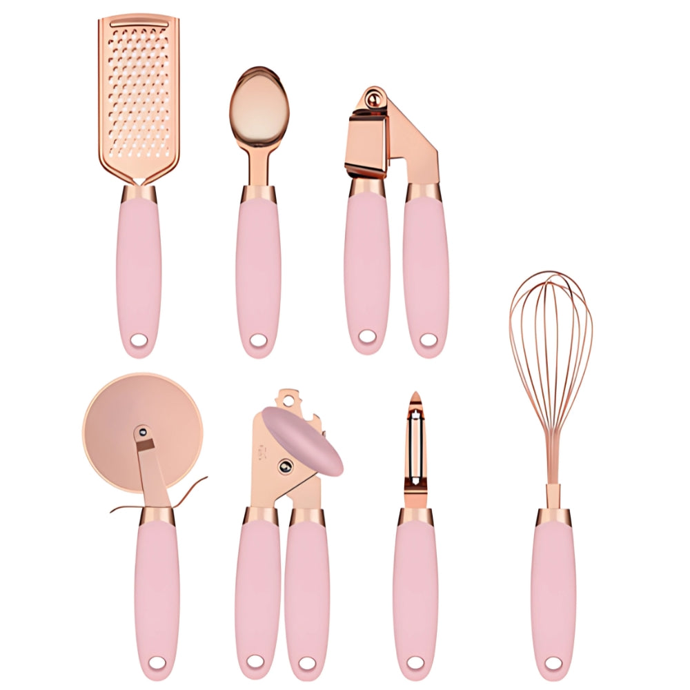 Cooking Utensil Set | Rose Gold |  7 pieces