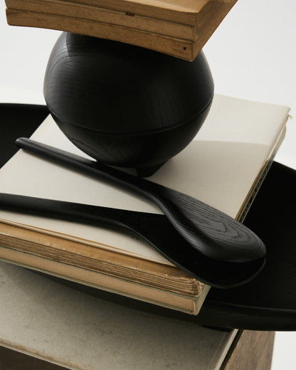 Salad servers | set of 2 black wood Out of lines