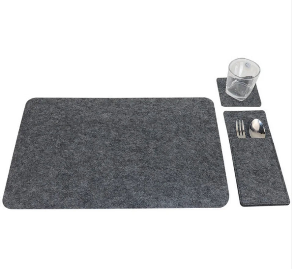 Placemat | Multi-Color | Felt | 4 pieces