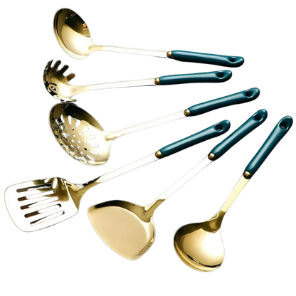 Cooking Utensil set | Gold | 6 pieces